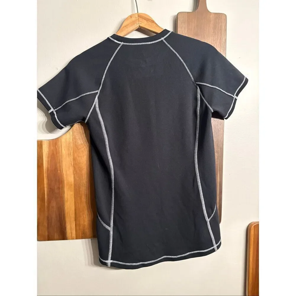 L.L. Bean Black Stretch Short Sleeve Round Neck Midweight Jersey T-Shirt Size XS